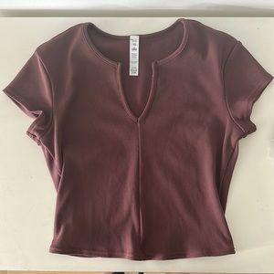 Alo Yoga Brown Yoga Set in Cherry Cola (brown)